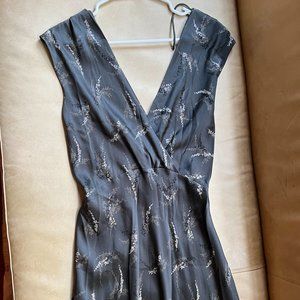 Vince Spring Floral Wrap Satin Dress - NWOT - XS